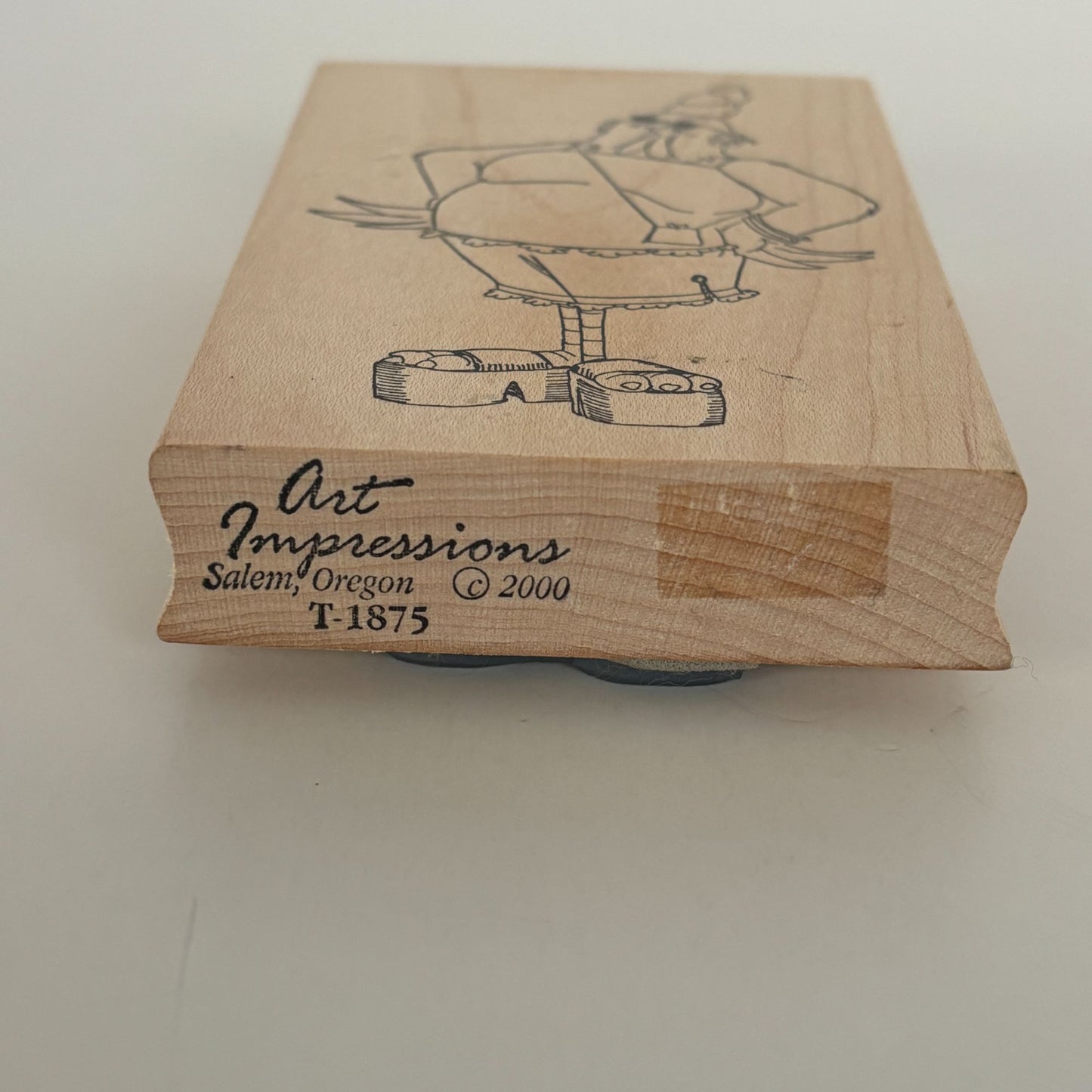 Art Impressions Rubber Stamp Chicken Fashion Heels Bird Brains Chic Chick T-1875