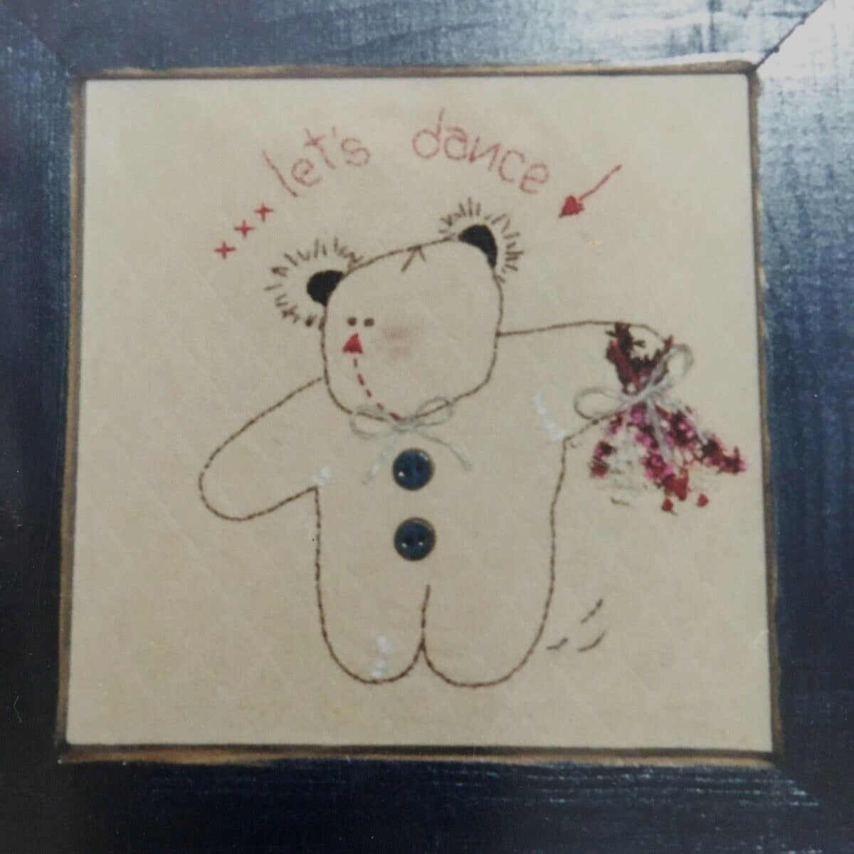 The Stitchin Kids Embroidery Pattern Lets Dance Teddy Bear Beginner Nursery Deco