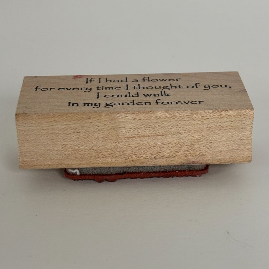 Make an Impression Rubber Stamp Love Quote Romantic Anniversary Card Making Gardener Flowers