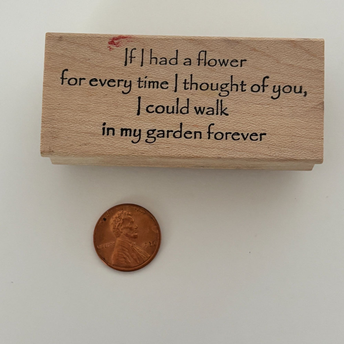 Make an Impression Rubber Stamp Love Quote Romantic Anniversary Card Making Gardener Flowers