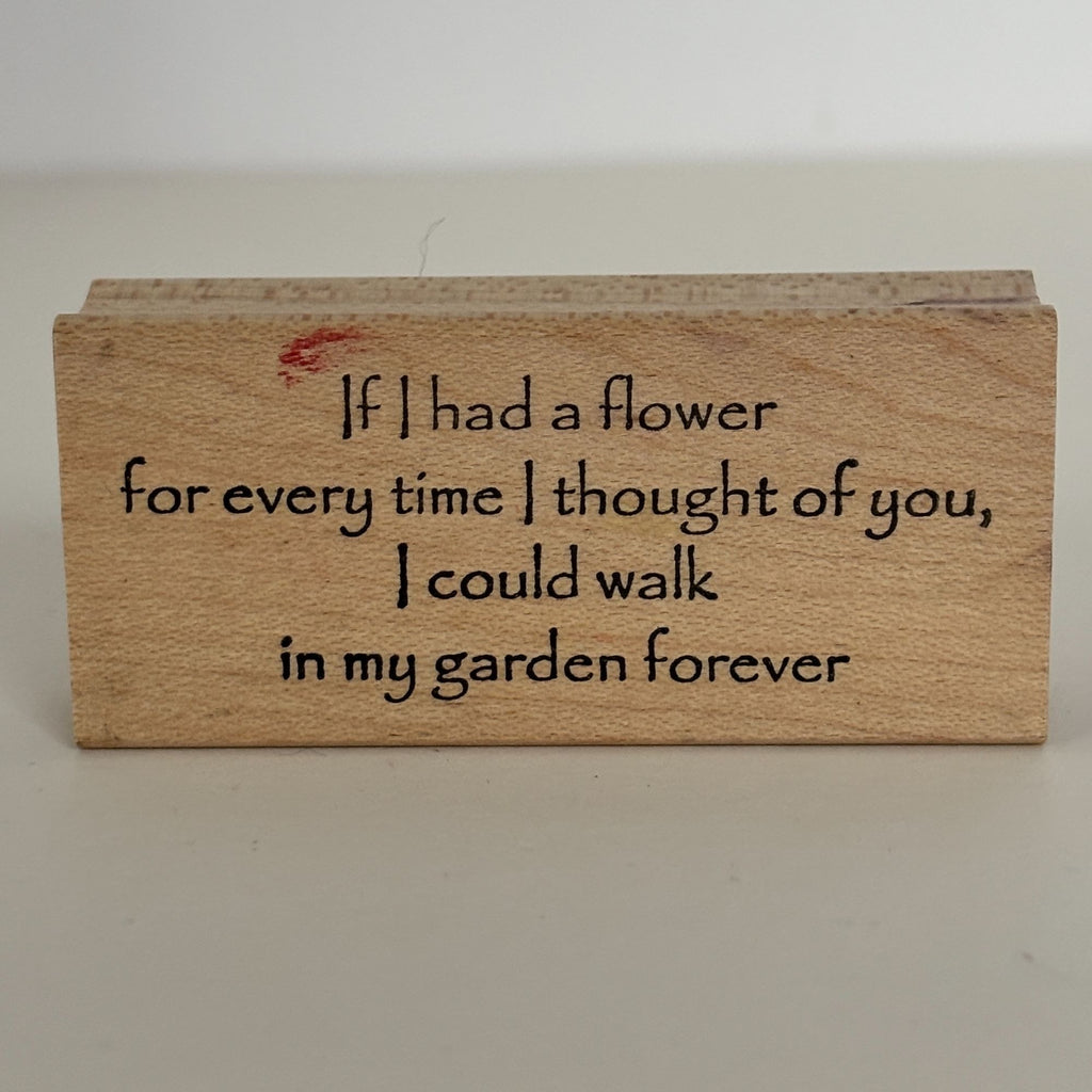 Make an Impression Rubber Stamp Love Quote Romantic Anniversary Card Making Gardener Flowers
