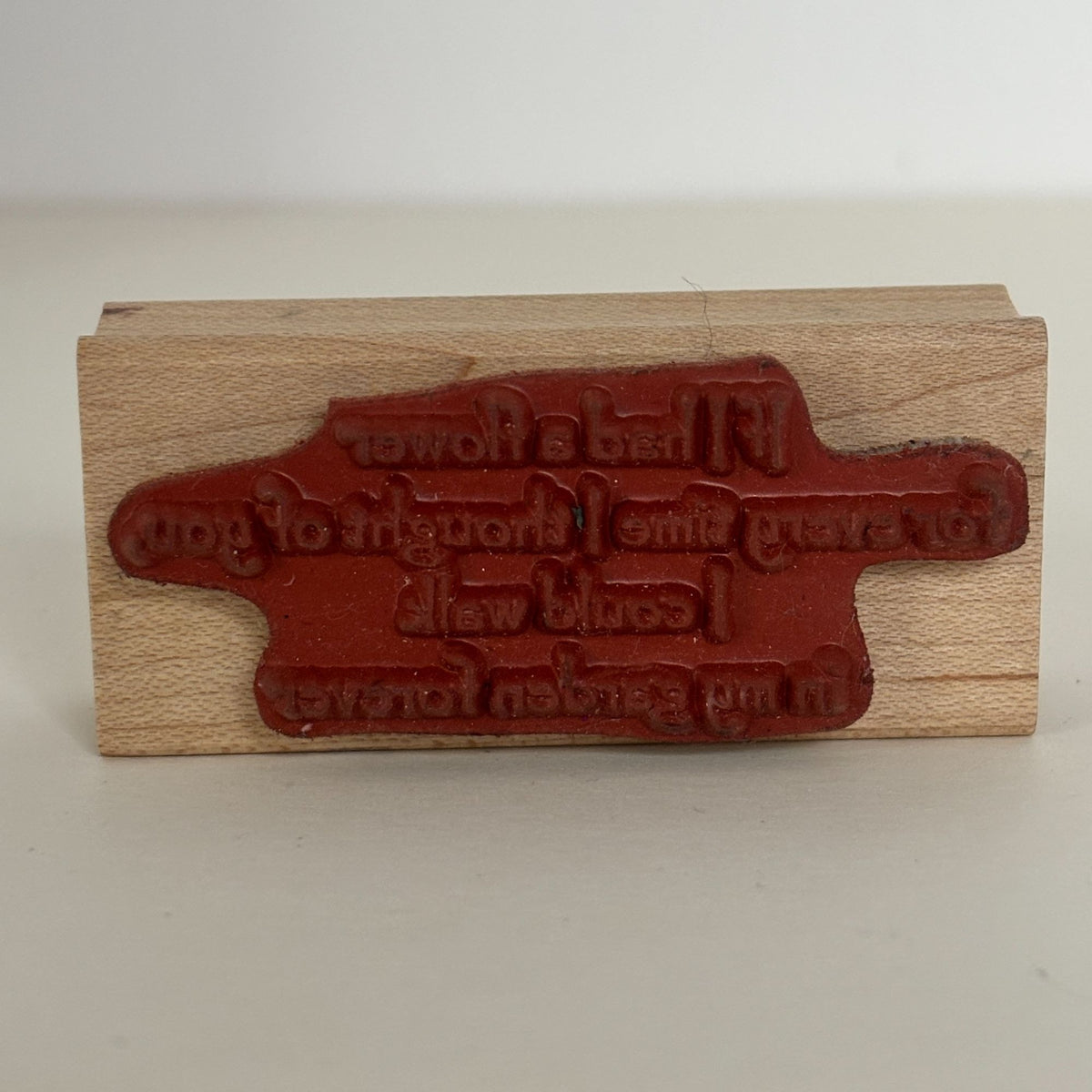 Make an Impression Rubber Stamp Love Quote Romantic Anniversary Card Making Gardener Flowers