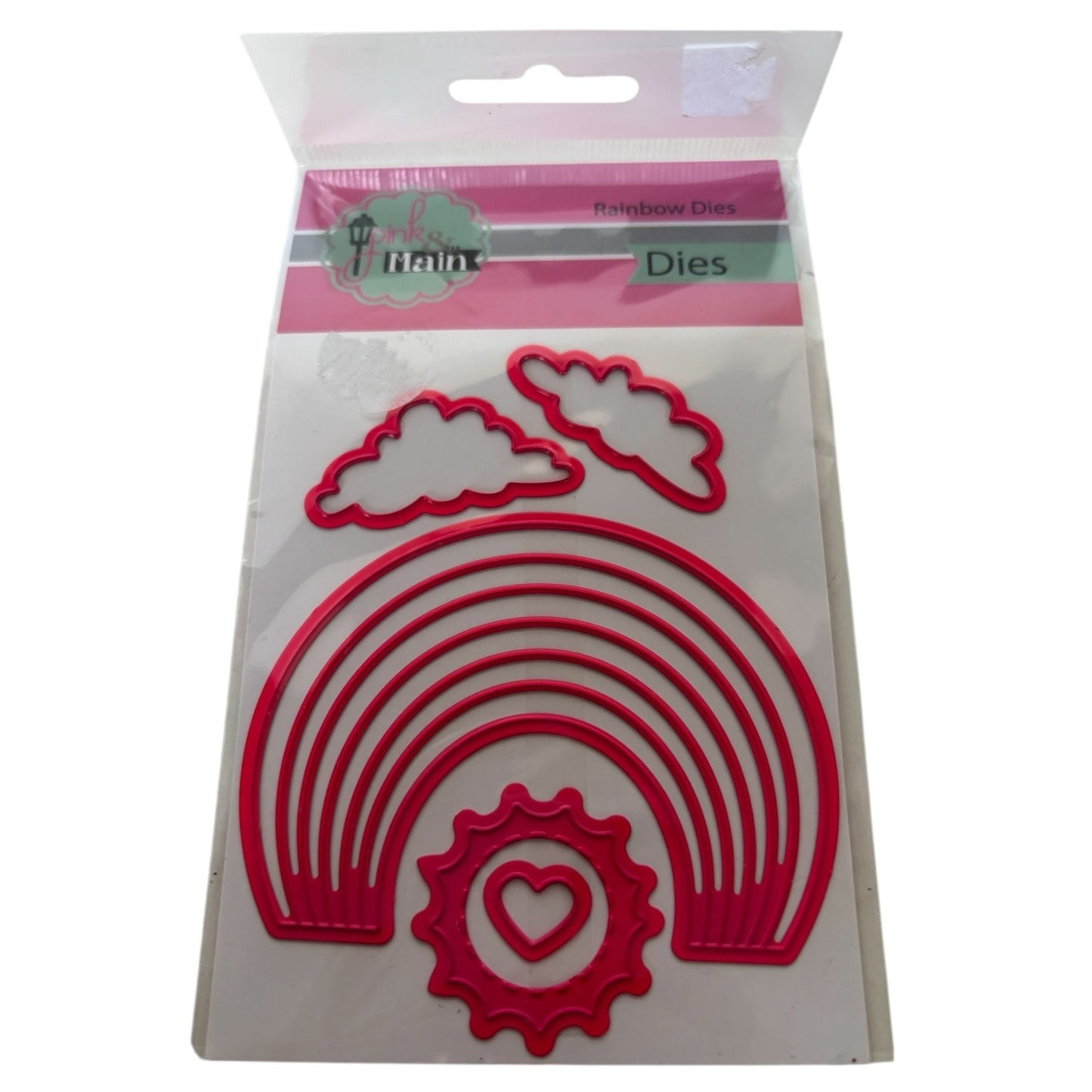 Pink and Main Rainbow Dies Set Clouds Sun Sky Card Making Crafts Scrapbooking