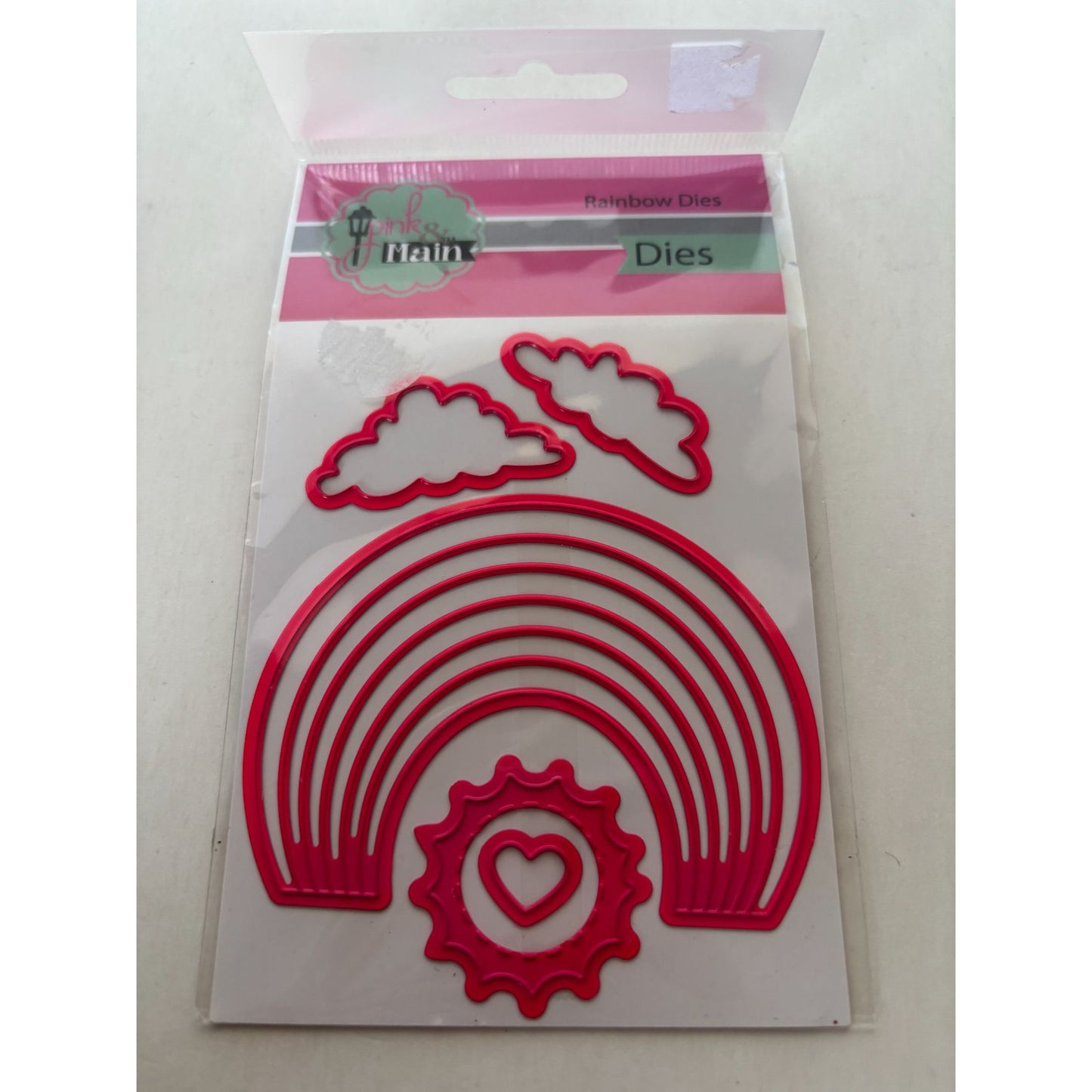 Pink and Main Rainbow Dies Set Clouds Sun Sky Card Making Crafts Scrapbooking
