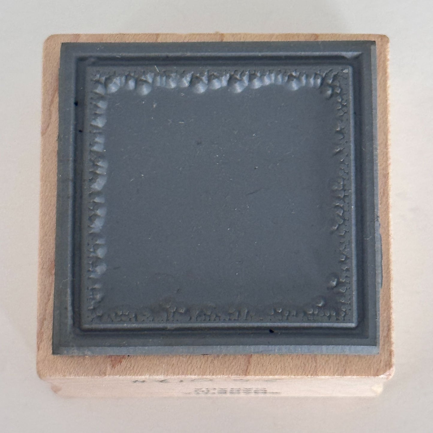 Magenta Rubber Stamp Square Frame Decorative Edges Cardmaking Wood Mounted Craft