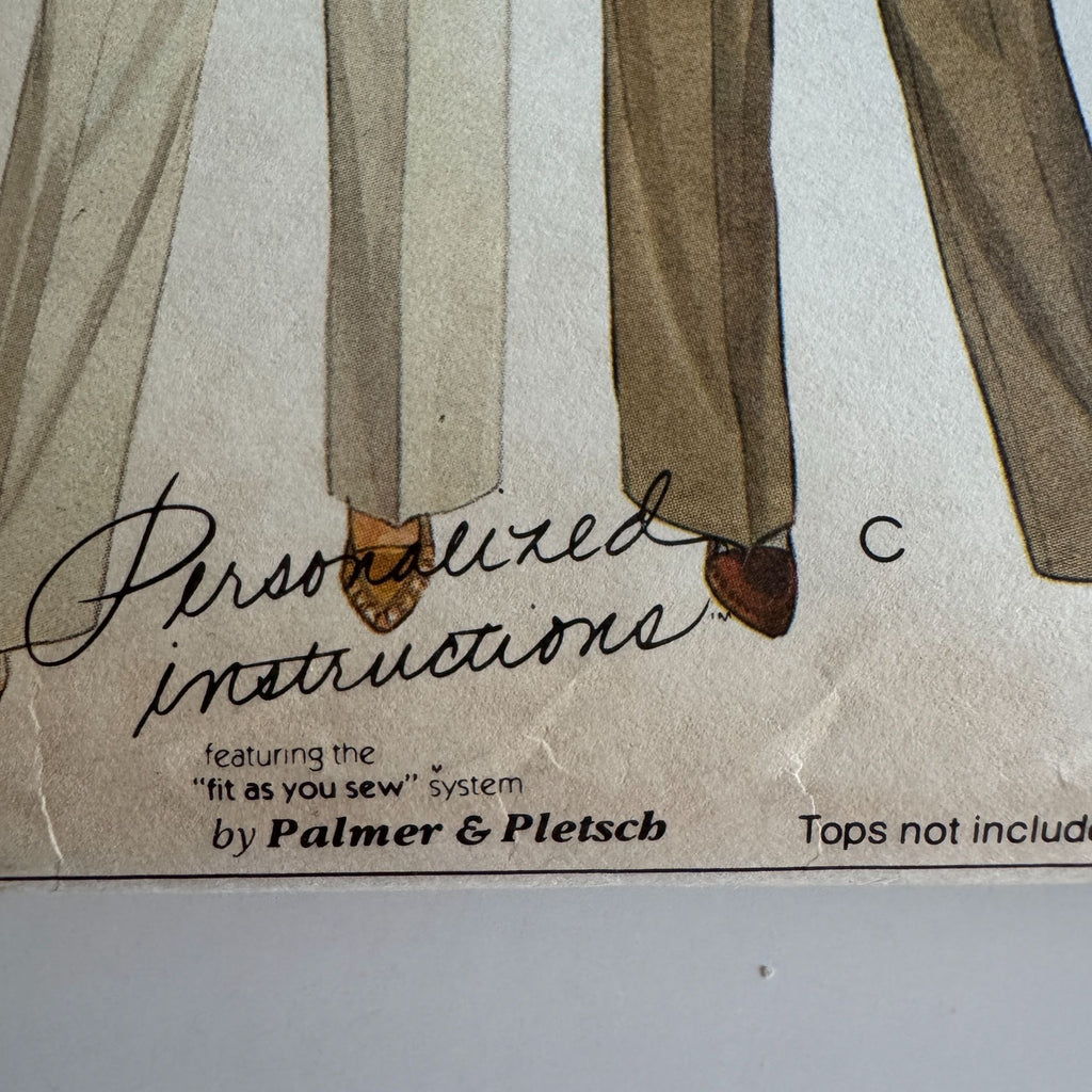 McCalls Sewing Pattern 9267 Work Pants Size 12 Waist 26.5 Palmer & Pletsch Uncut
