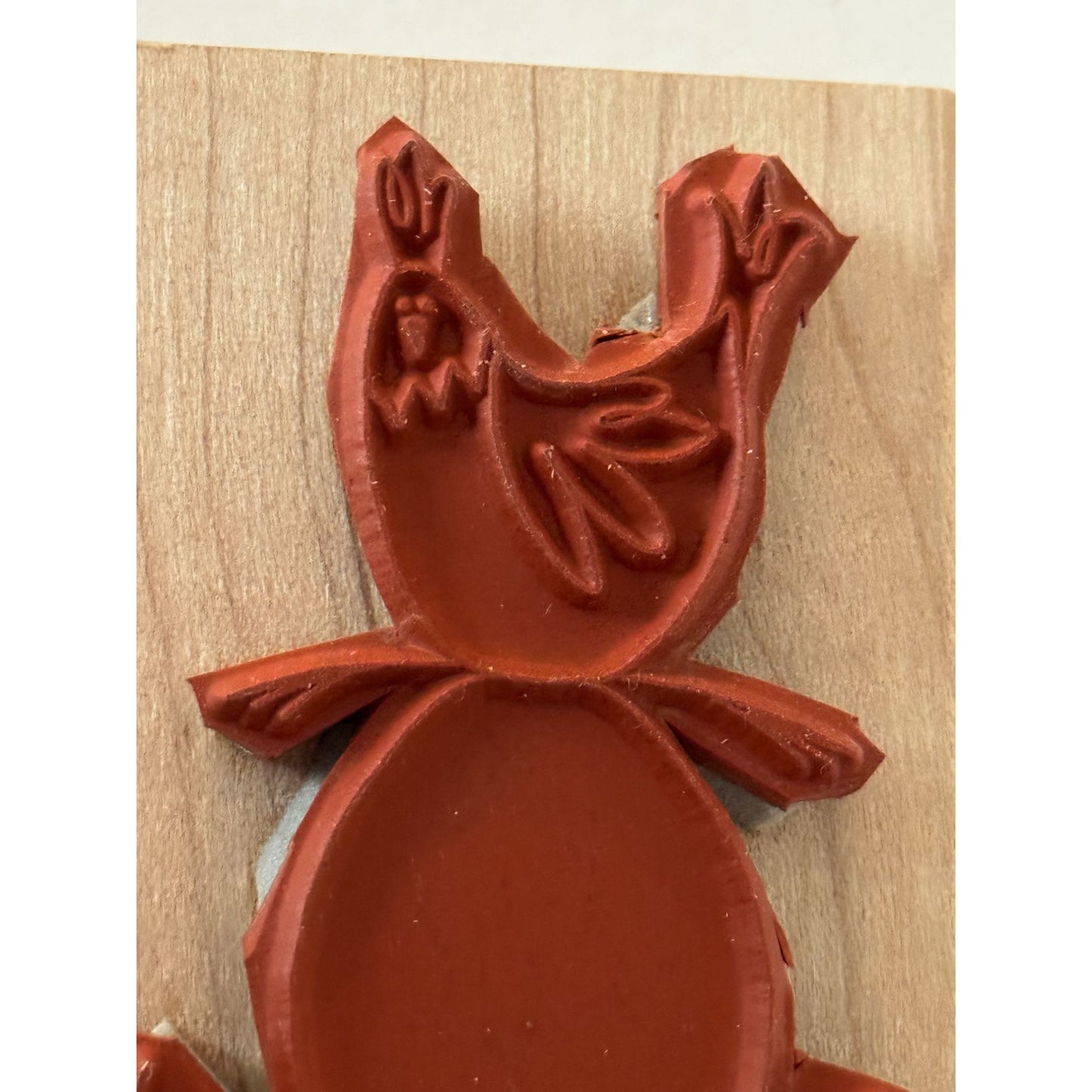 Stampin Up Wood Rubber Stamp Chicken Egg Pun Eggciting Exciting Cardmaking Words