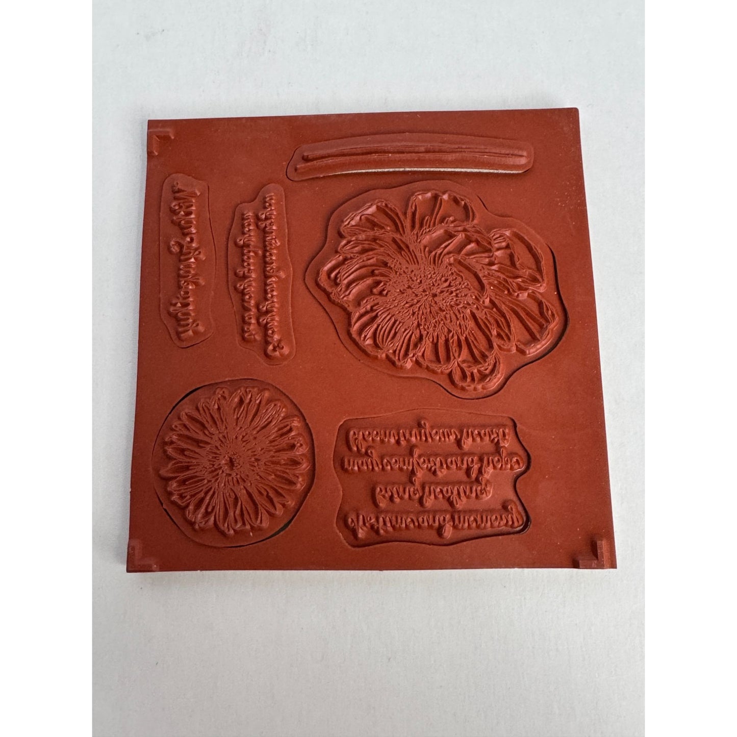 Stampin Up Clear Mount Rubber Stamp Set of 6 Bloom With Hope Sympathy Sentiments