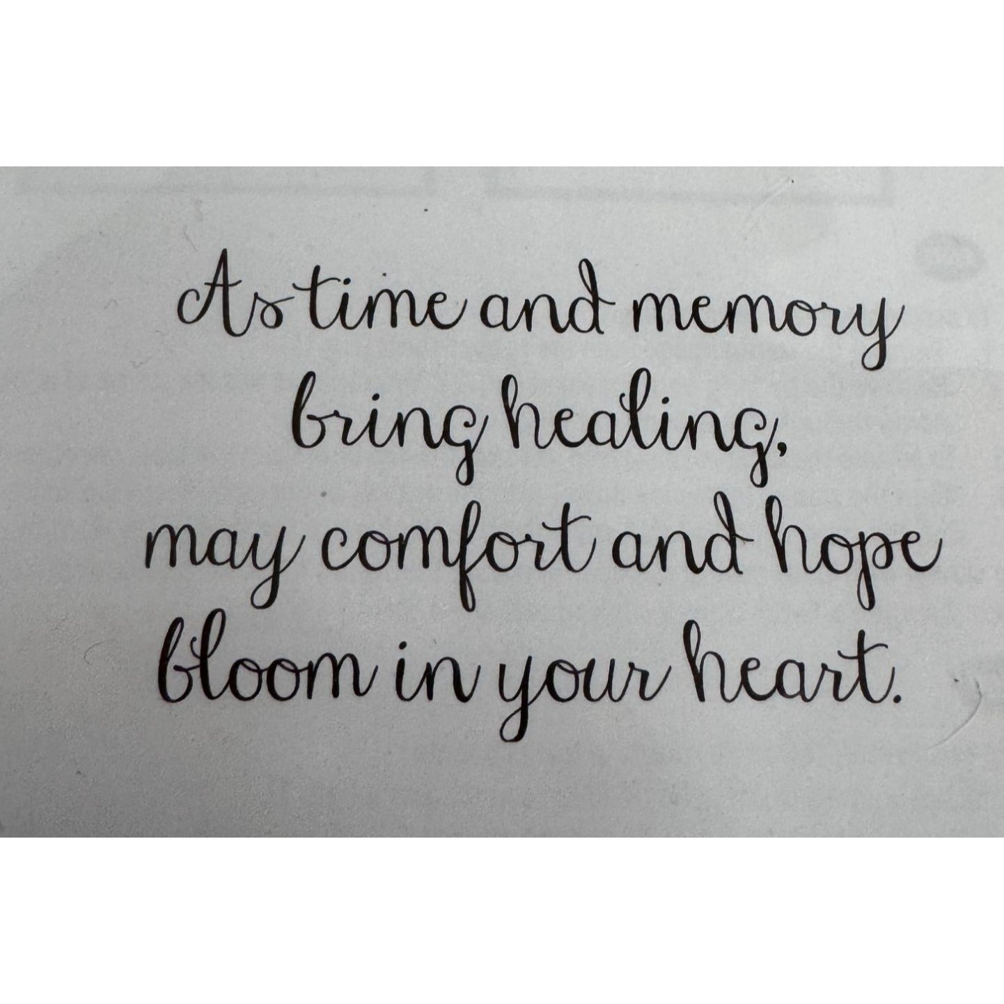 Stampin Up Clear Mount Rubber Stamp Set of 6 Bloom With Hope Sympathy Sentiments