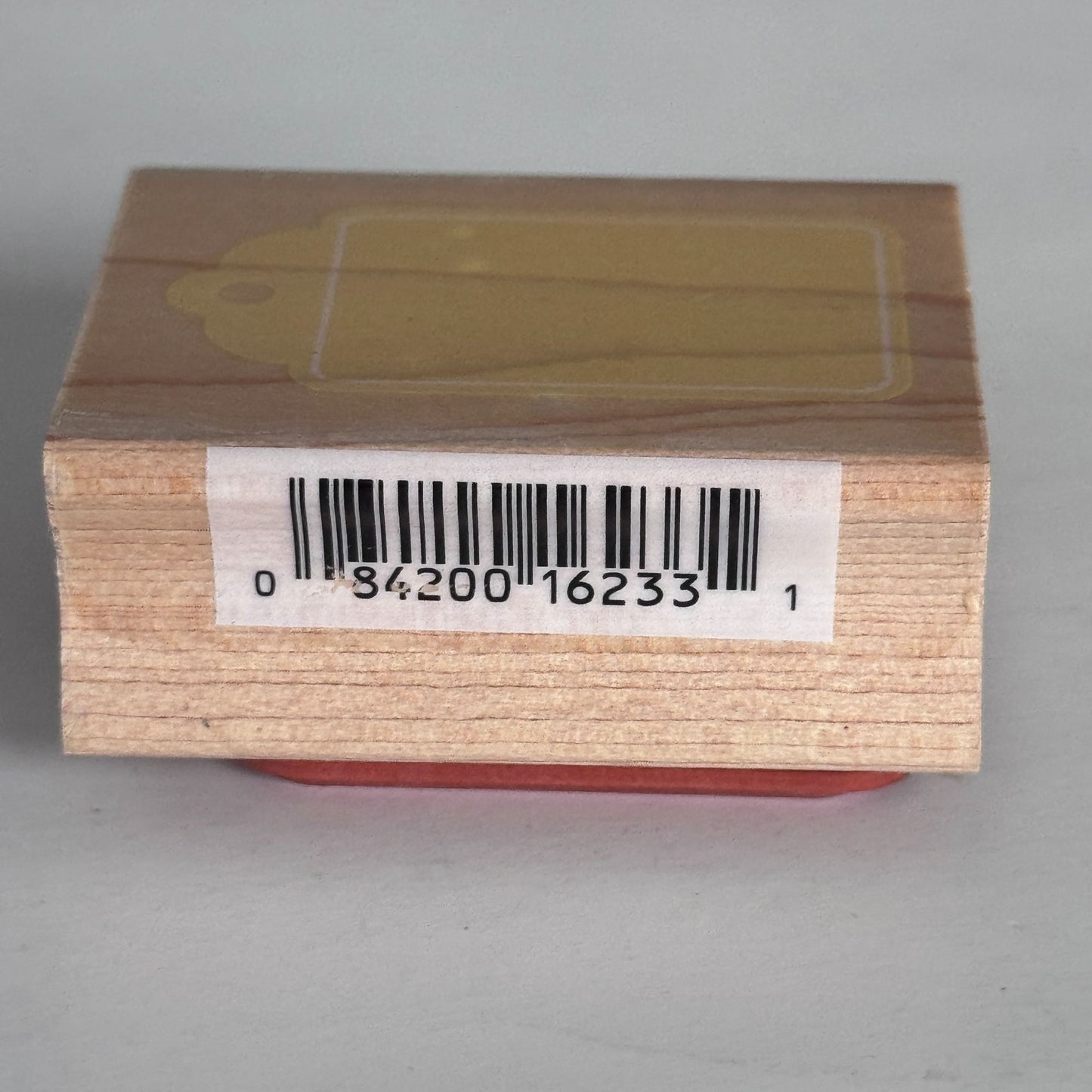 All Night Media Rubber Stamp Gift Tag Price Tag Label Journaling Cardmaking Wood