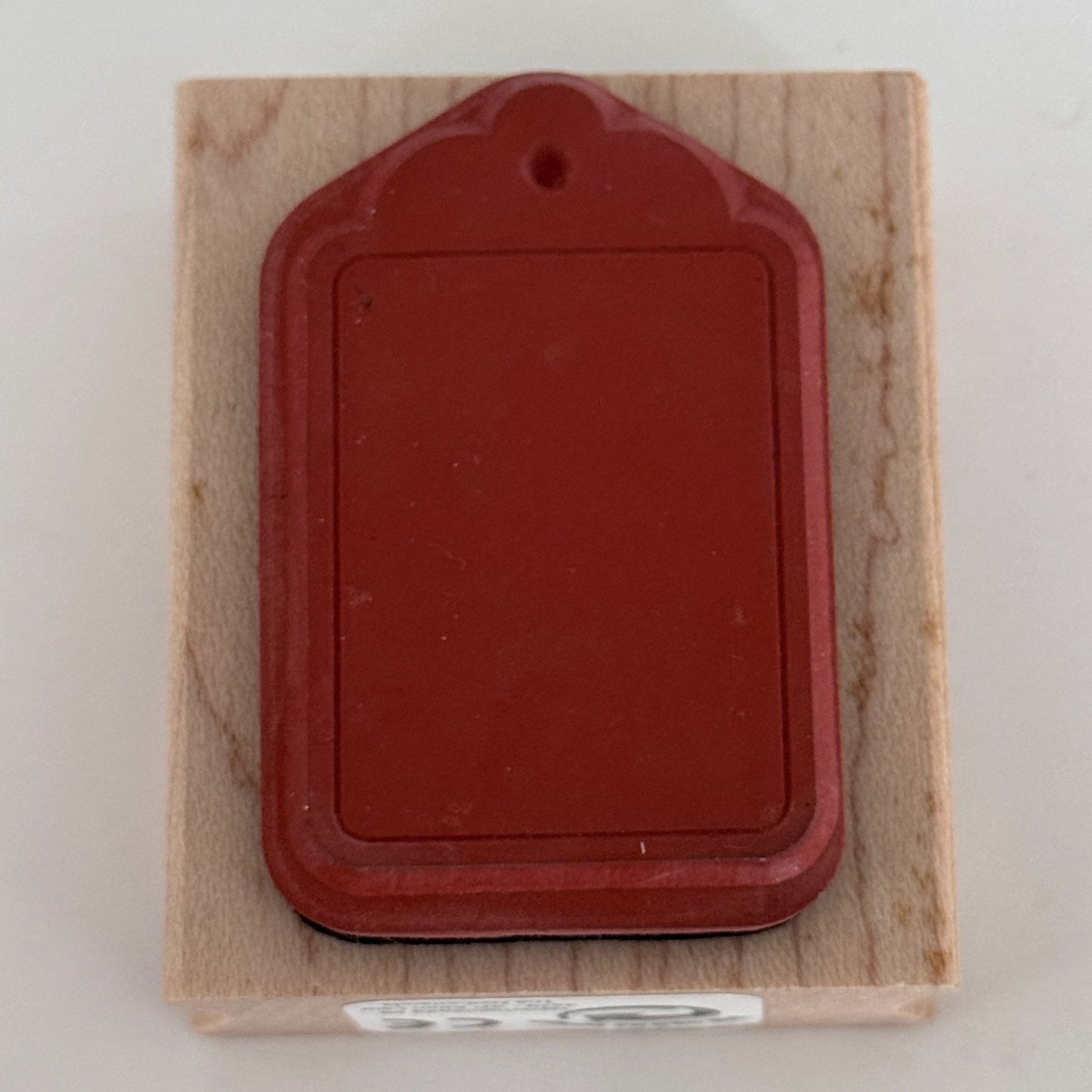 All Night Media Rubber Stamp Gift Tag Price Tag Label Journaling Cardmaking Wood