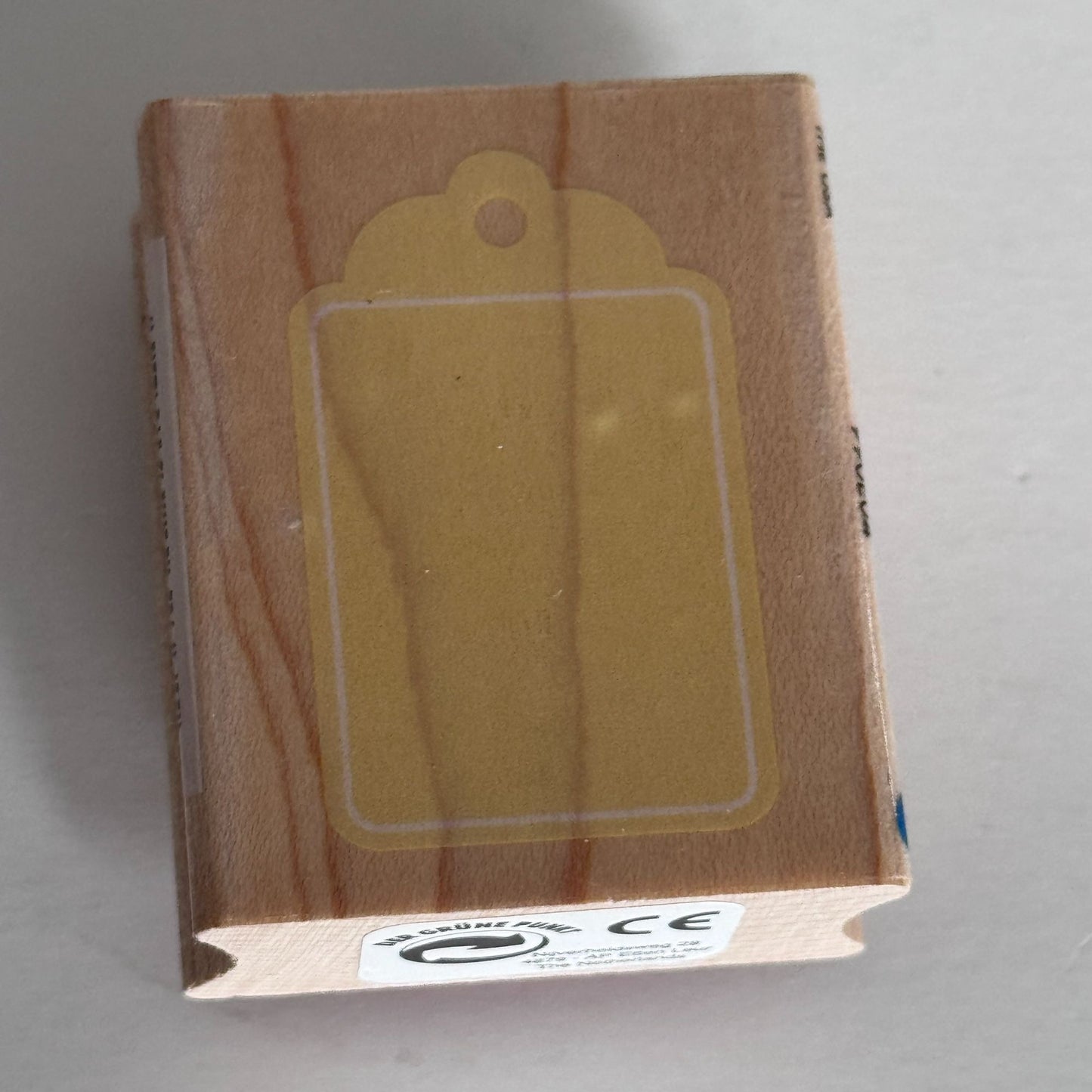 All Night Media Rubber Stamp Gift Tag Price Tag Label Journaling Cardmaking Wood