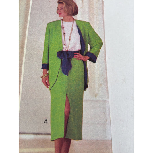 Butterick Sewing Pattern 6683 Jacket Top Skirt Pants Work 90s Power Dressing 6-10 Uncut