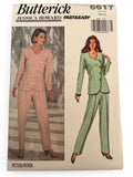 Butterick Sewing Pattern 6617 Jacket Pants Suit 90s Power Style 6 8 10 Easy UC