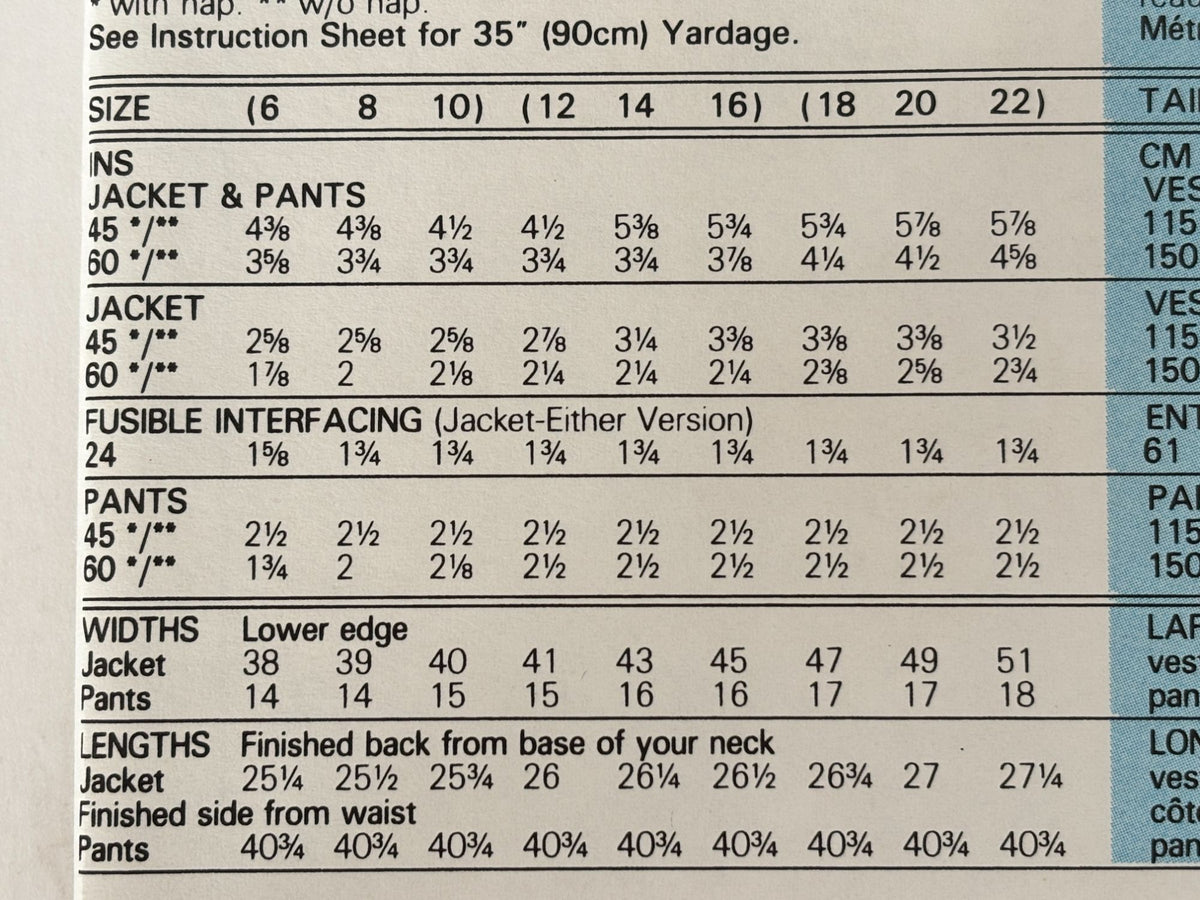 Butterick Sewing Pattern 6617 Jacket Pants Suit 90s Power Style 6 8 10 Easy UC