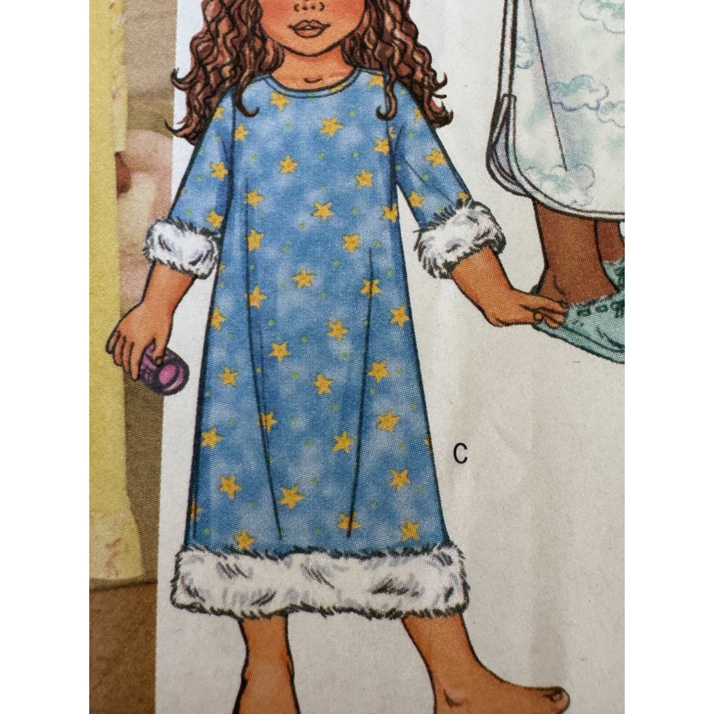 Uncut Butterick 3318 Toddler Girls Pajamas Sewing Pattern Size 2-5 Nightgown Pajama Set Kids Sleepwear