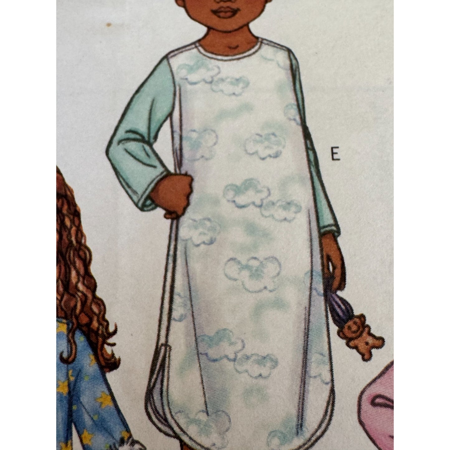 Uncut Butterick 3318 Toddler Girls Pajamas Sewing Pattern Size 2-5 Nightgown Pajama Set Kids Sleepwear