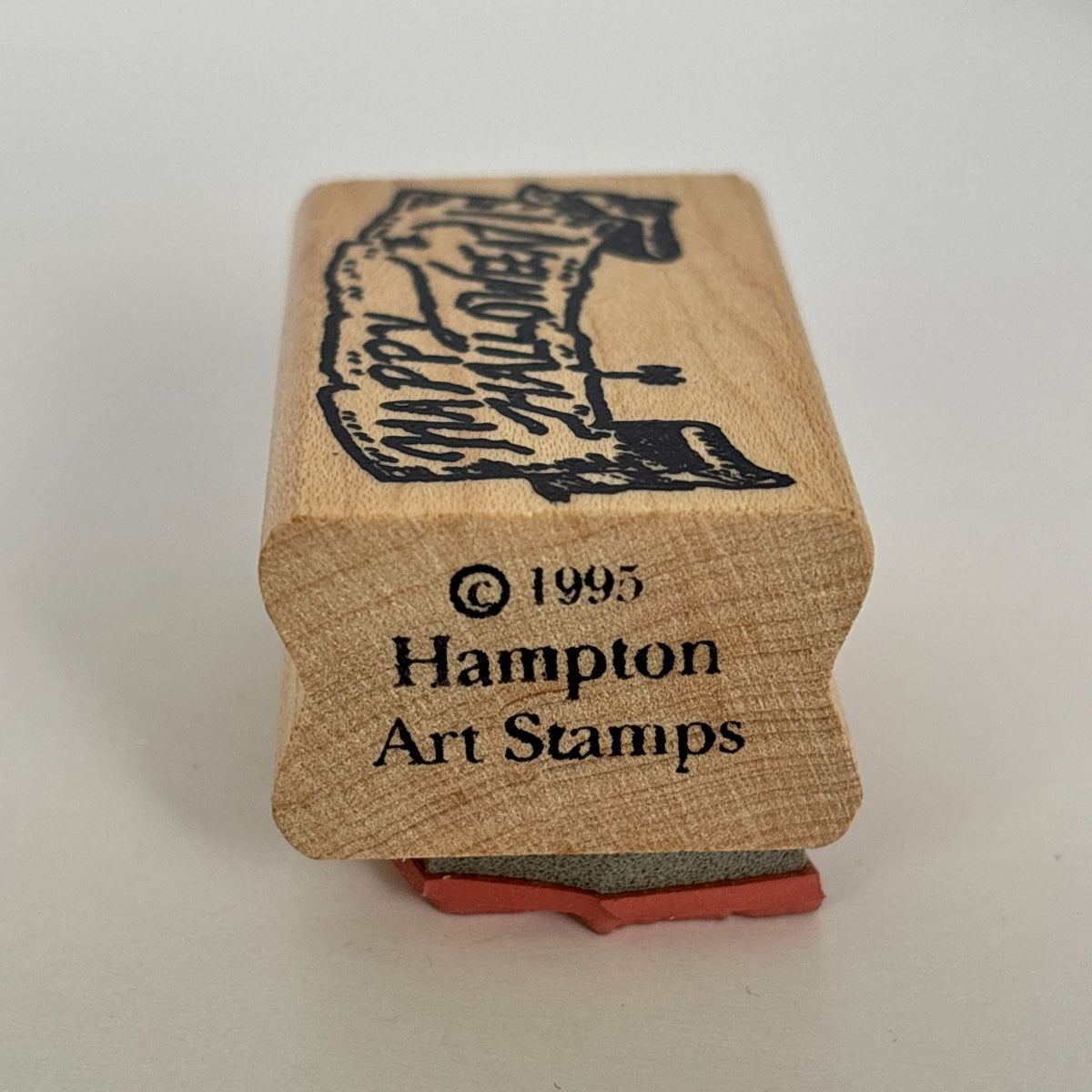 Hampton Art Rubber Stamp Happy Halloween Scroll Banner Spooky Card Making Words Greeting Small