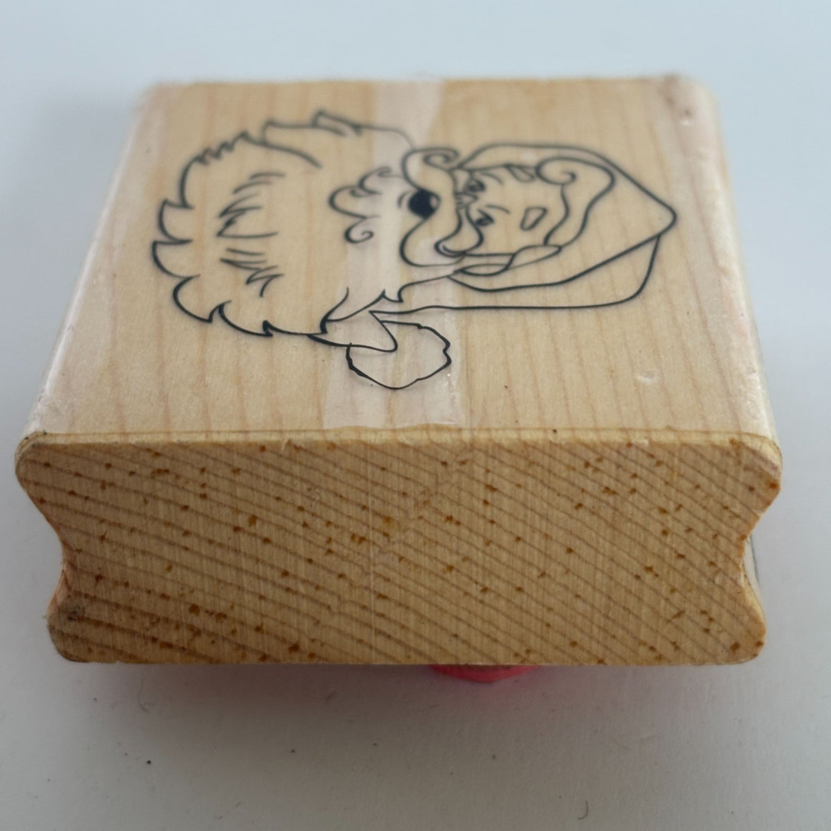 CraftSmart Wood Mounted Rubber Stamp Santa Face Christmas Card Making Holidays