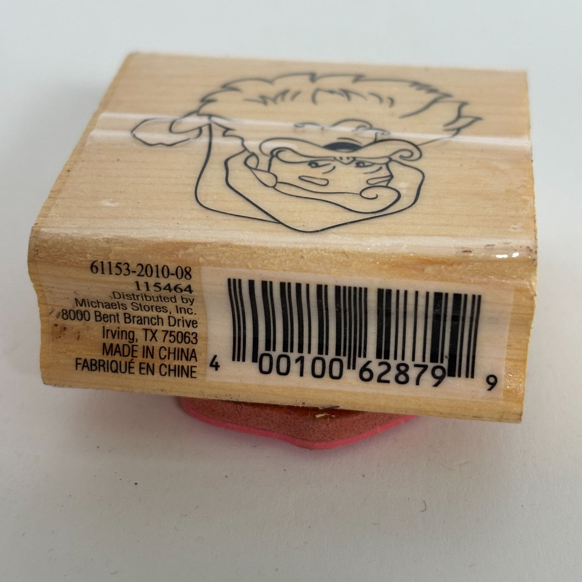 CraftSmart Wood Mounted Rubber Stamp Santa Face Christmas Card Making Holidays