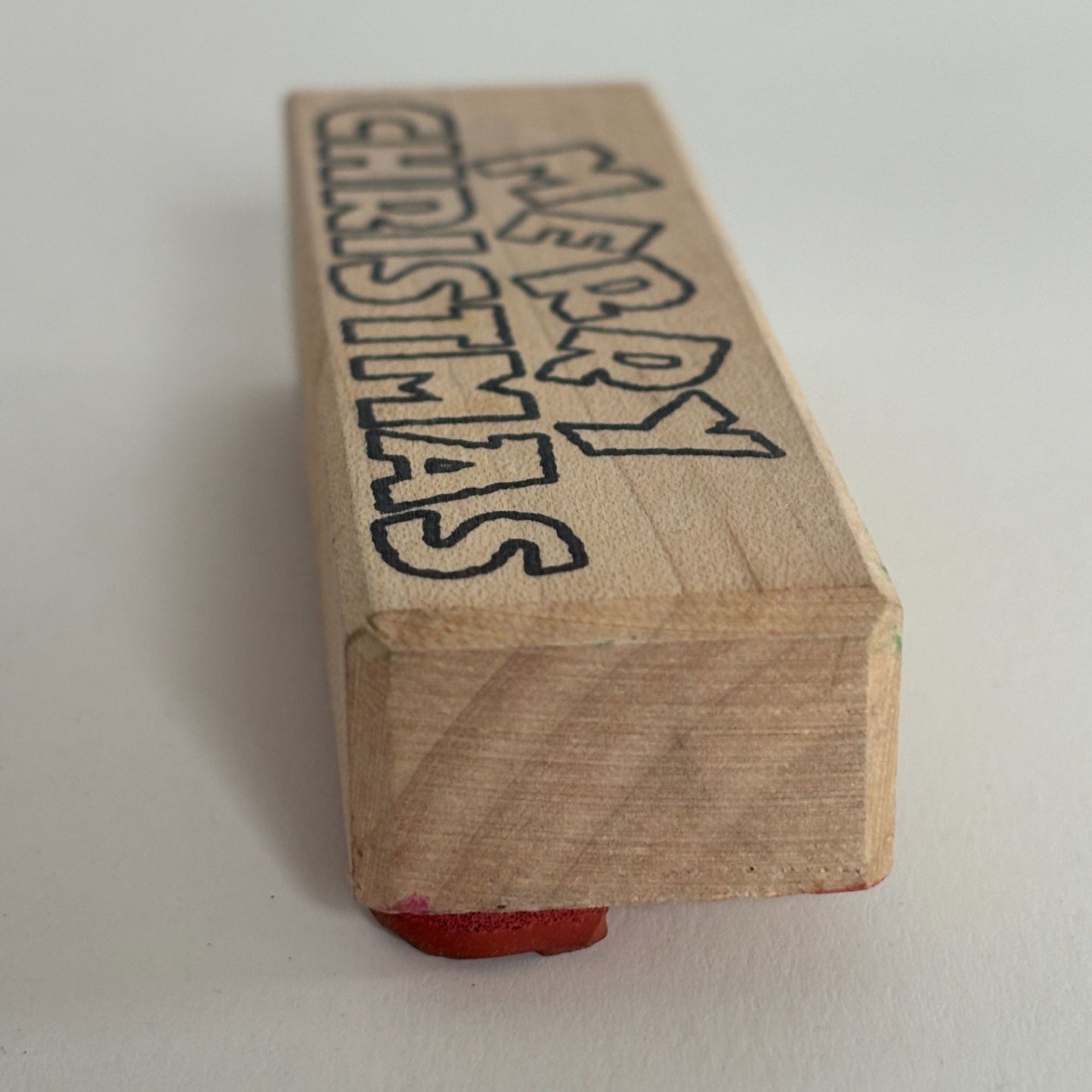 Toomuchfun Rubber Stamp Merry Christmas Card Making Words Sentiment Holidays