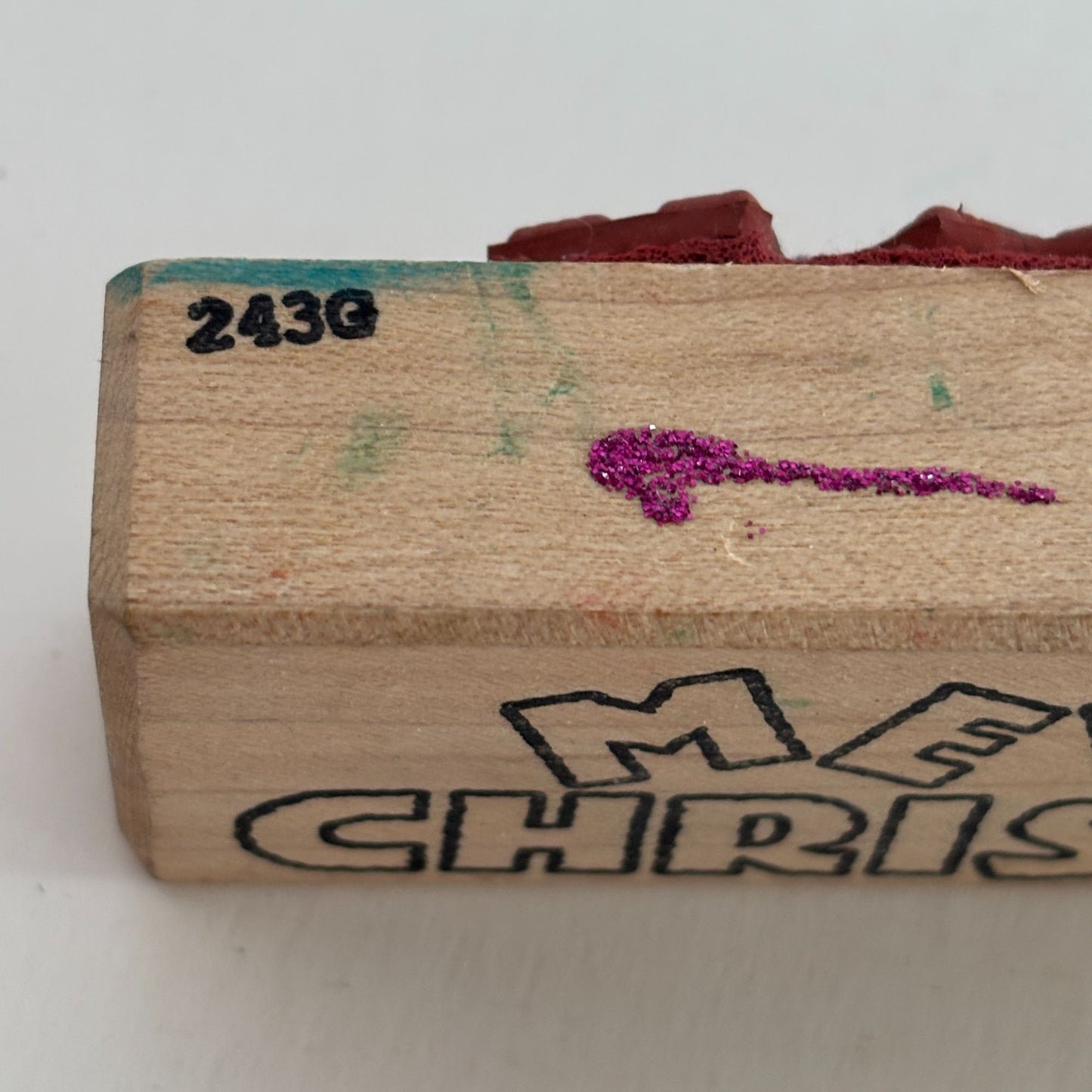 Toomuchfun Rubber Stamp Merry Christmas Card Making Words Sentiment Holidays