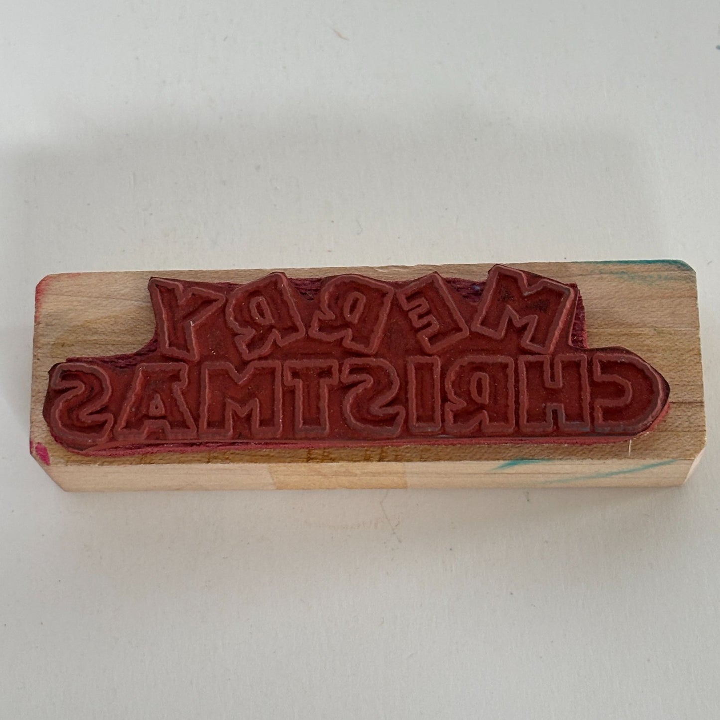 Toomuchfun Rubber Stamp Merry Christmas Card Making Words Sentiment Holidays