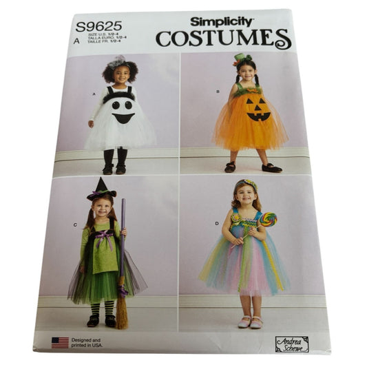 Simplicity Sewing Pattern S9625 Toddler Halloween Costumes Tulle Ghost Pumpkin