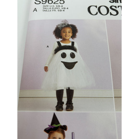 Simplicity Sewing Pattern S9625 Toddler Halloween Costumes Tulle Ghost Pumpkin