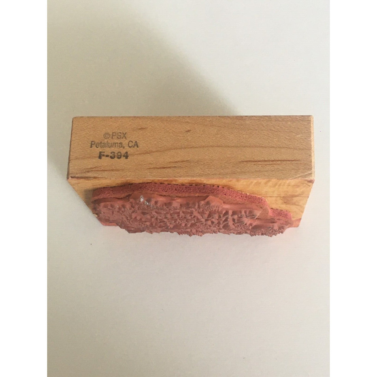 PSX Rubber Stamp Seasons Greetings Christmas Sentiment Corner F-394 Wood Mount