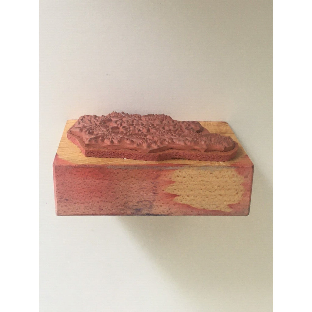 PSX Rubber Stamp Seasons Greetings Christmas Sentiment Corner F-394 Wood Mount