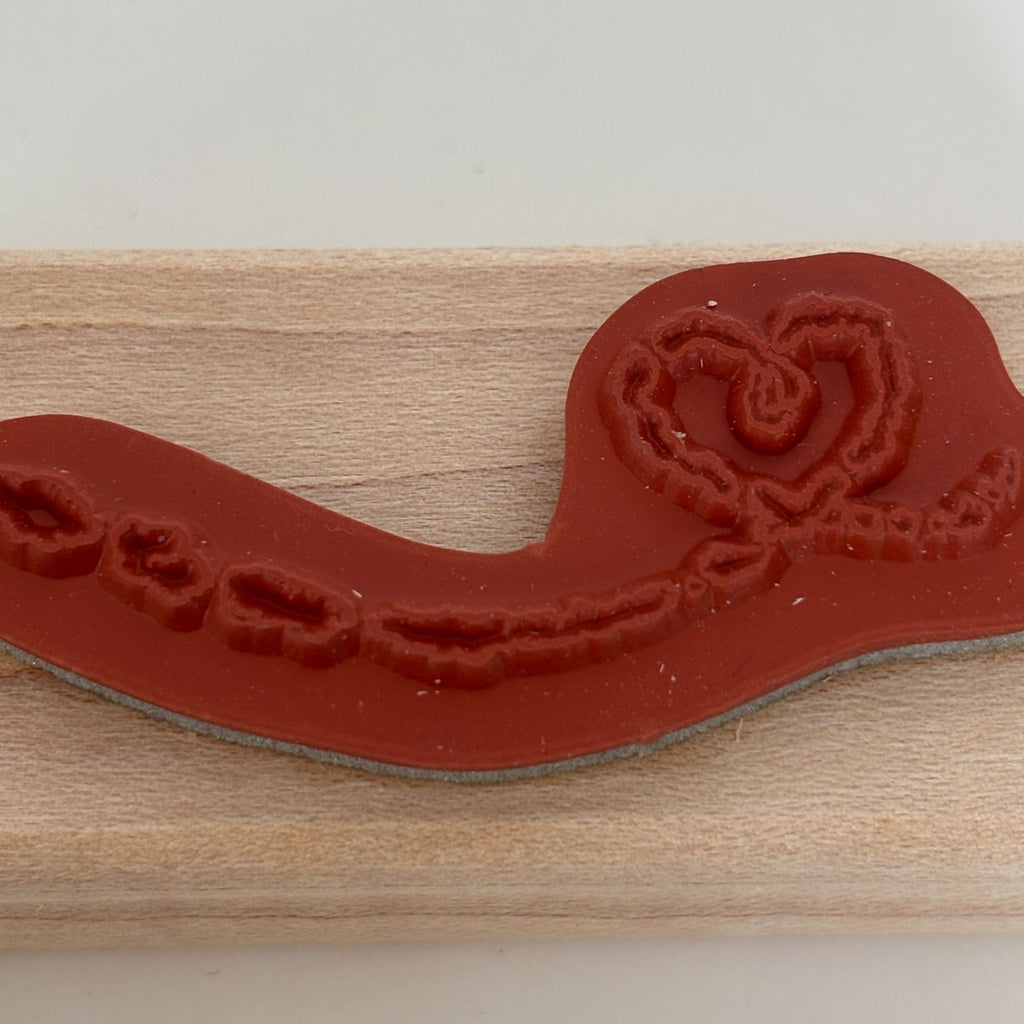 Stampin Up Wooden Rubber Stamp Heart Skywriting Airplane Message Love Clouds