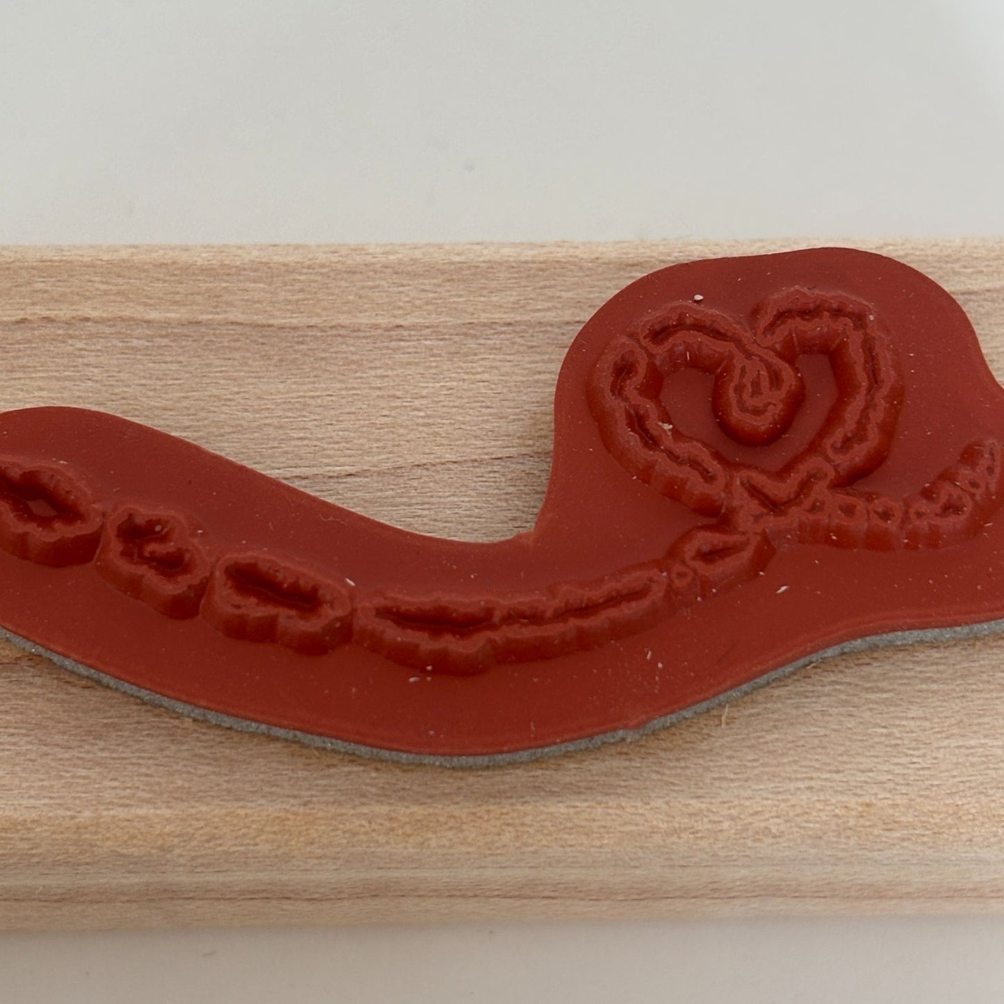 Stampin Up Wooden Rubber Stamp Heart Skywriting Airplane Message Love Clouds