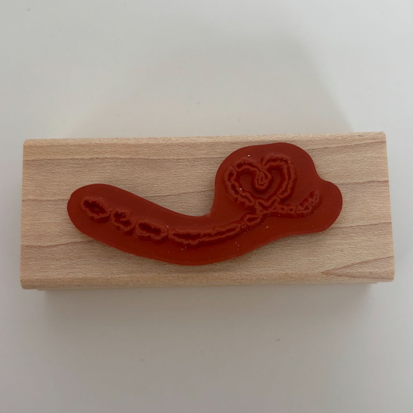 Stampin Up Wooden Rubber Stamp Heart Skywriting Airplane Message Love Clouds