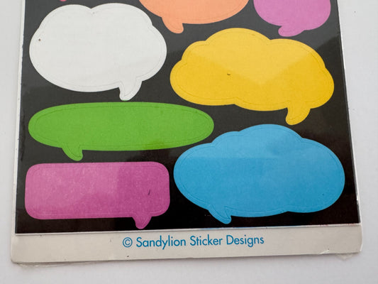 Sandylion Photo Stickers Express Yourself Thought Bubbles Clouds Speech Think