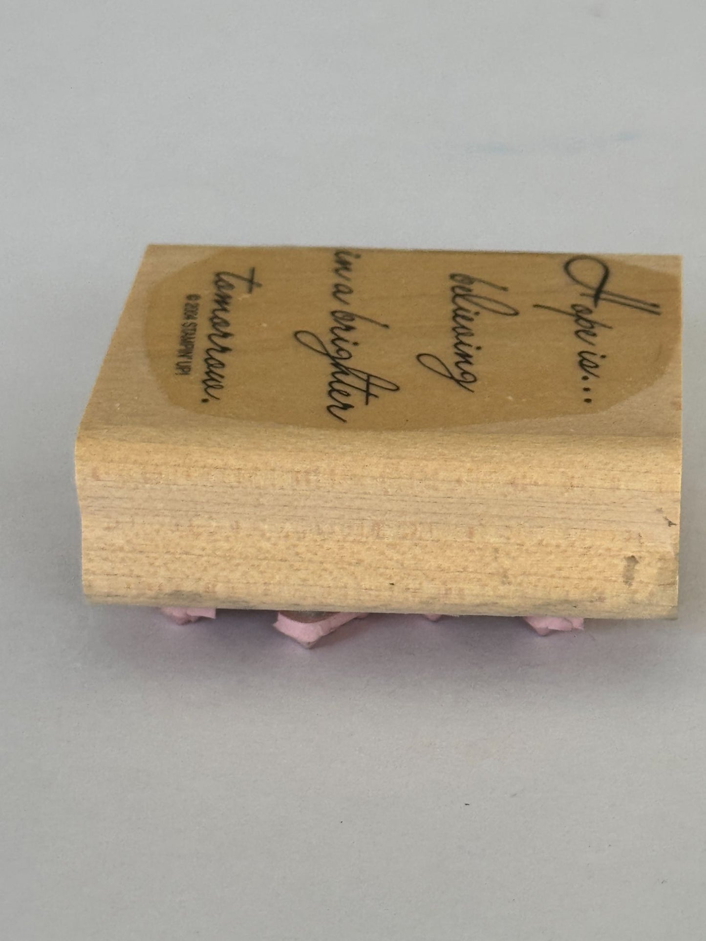 Stampin Up Rubber Stamp Hope Is Believing In A Brighter Tomorrow Card Making