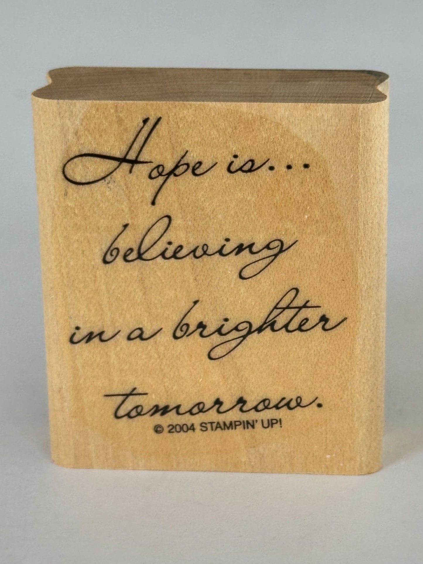 Stampin Up Rubber Stamp Hope Is Believing In A Brighter Tomorrow Card Making