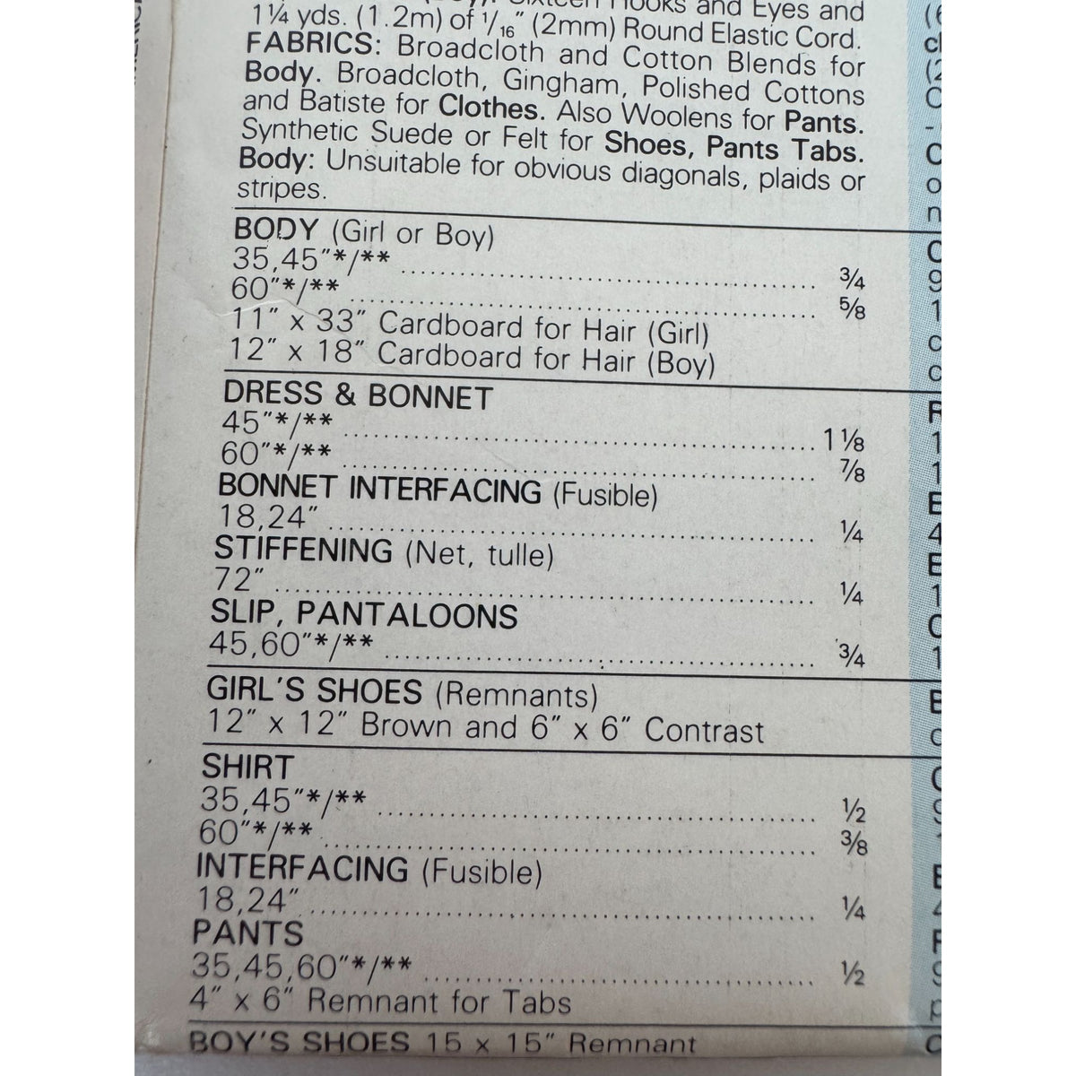 Vogue Sewing Pattern 9699 Doll Clothes Clothing Pioneer Early Americana Craft UC
