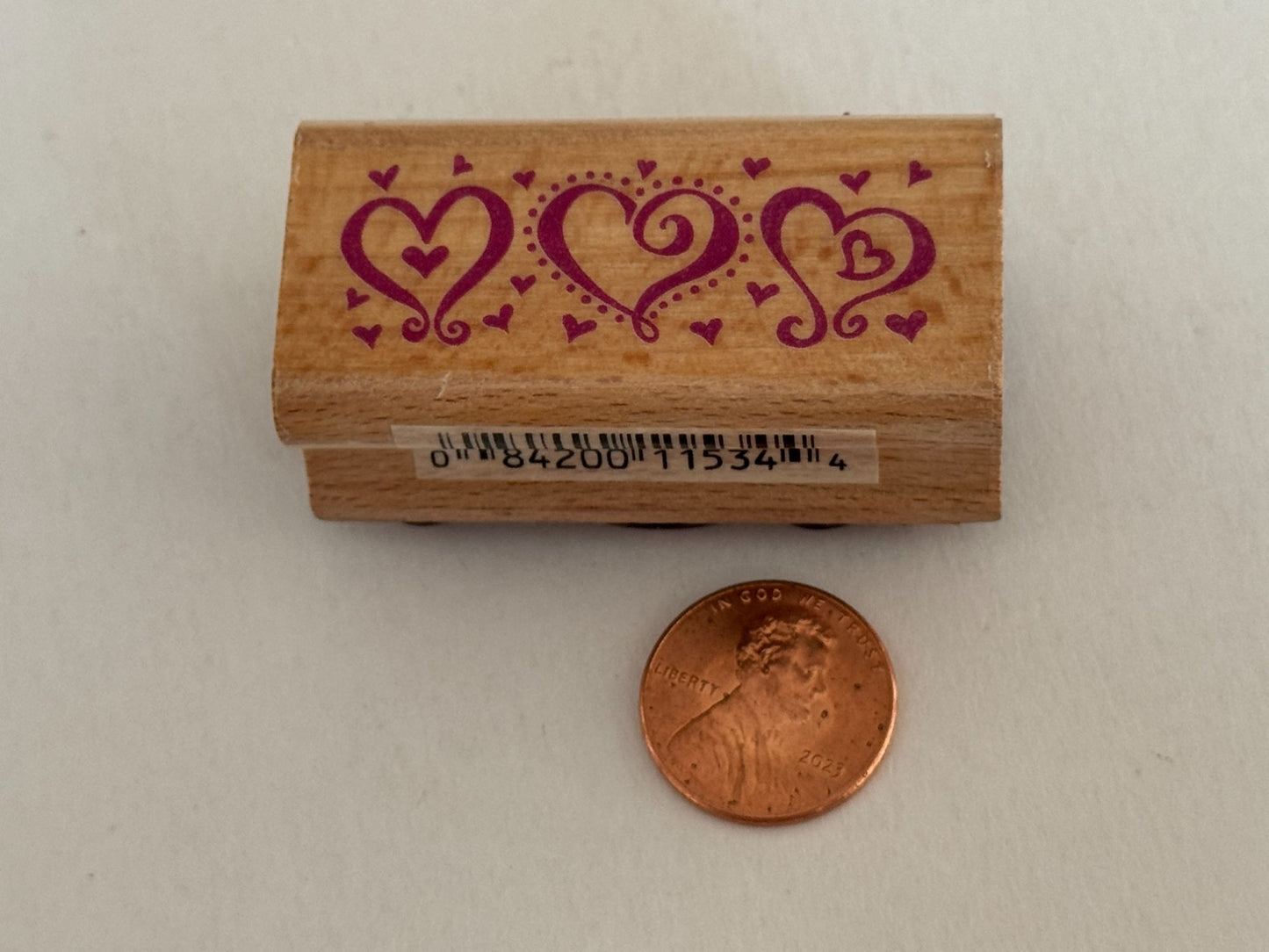 StampCraft Rubber Stamp Swirly Heart Border Valentines Day Card Making Craft Art