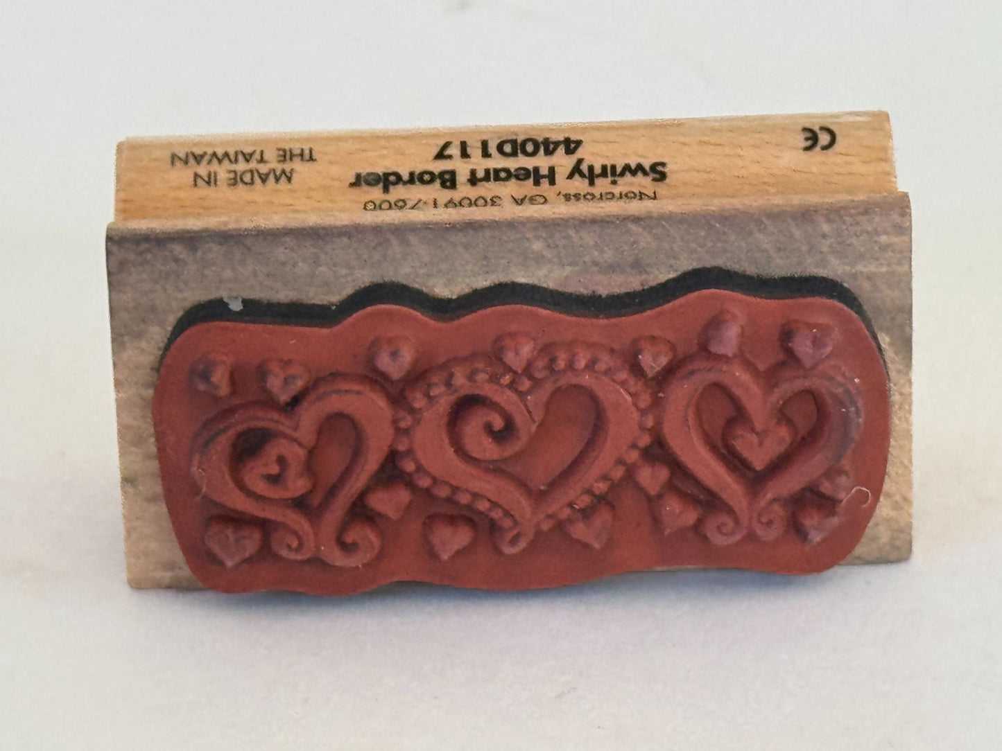 StampCraft Rubber Stamp Swirly Heart Border Valentines Day Card Making Craft Art