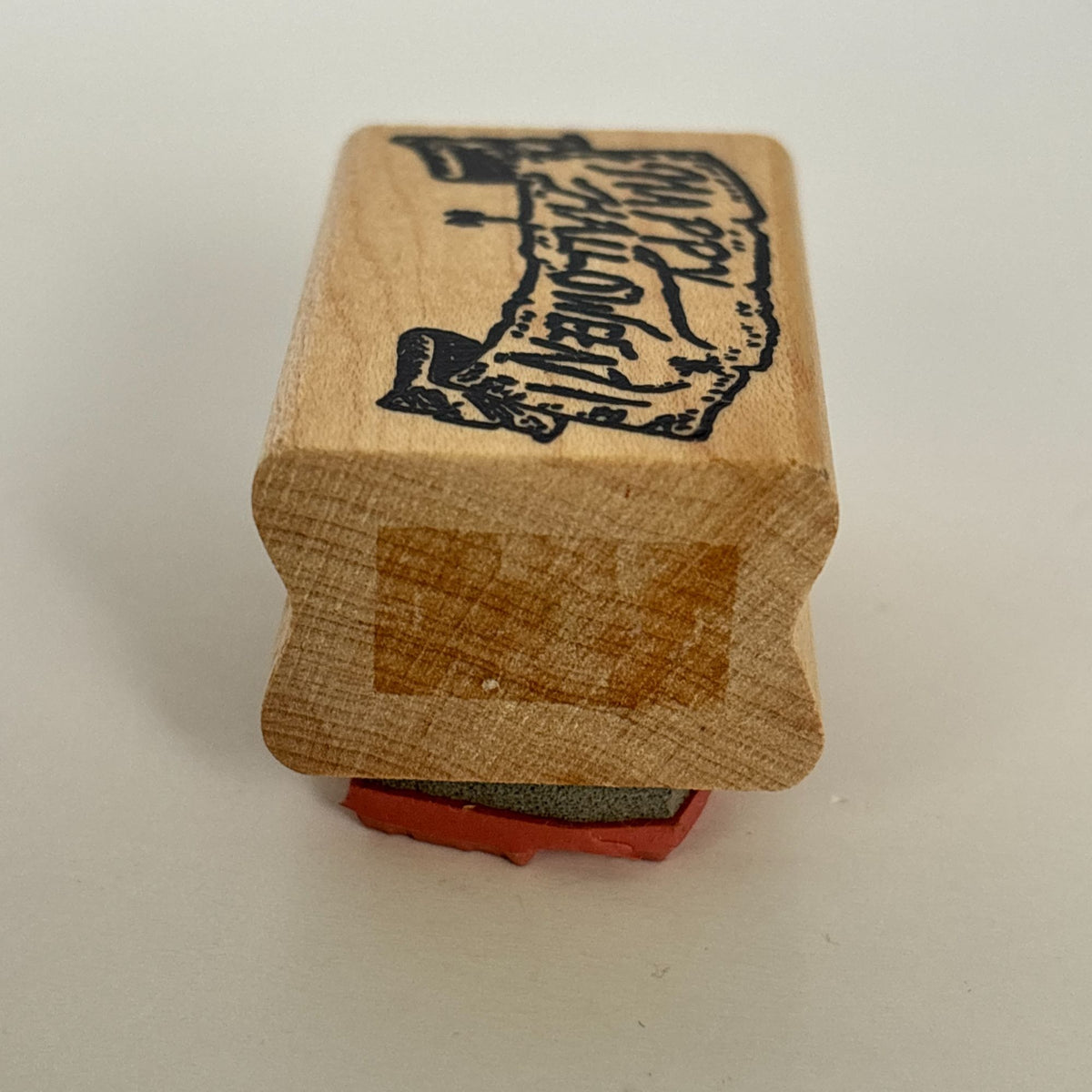 Hampton Art Rubber Stamp Happy Halloween Scroll Banner Spooky Card Making Words Greeting Small