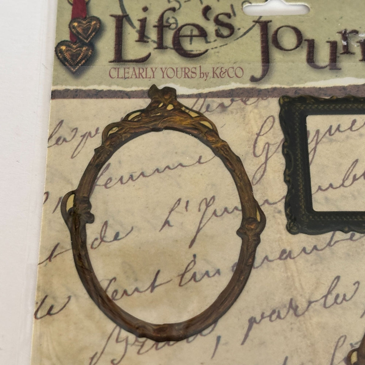 K&Company Lifes Journey Domed Frames Scrapbook Embellishments Stickers Crafts