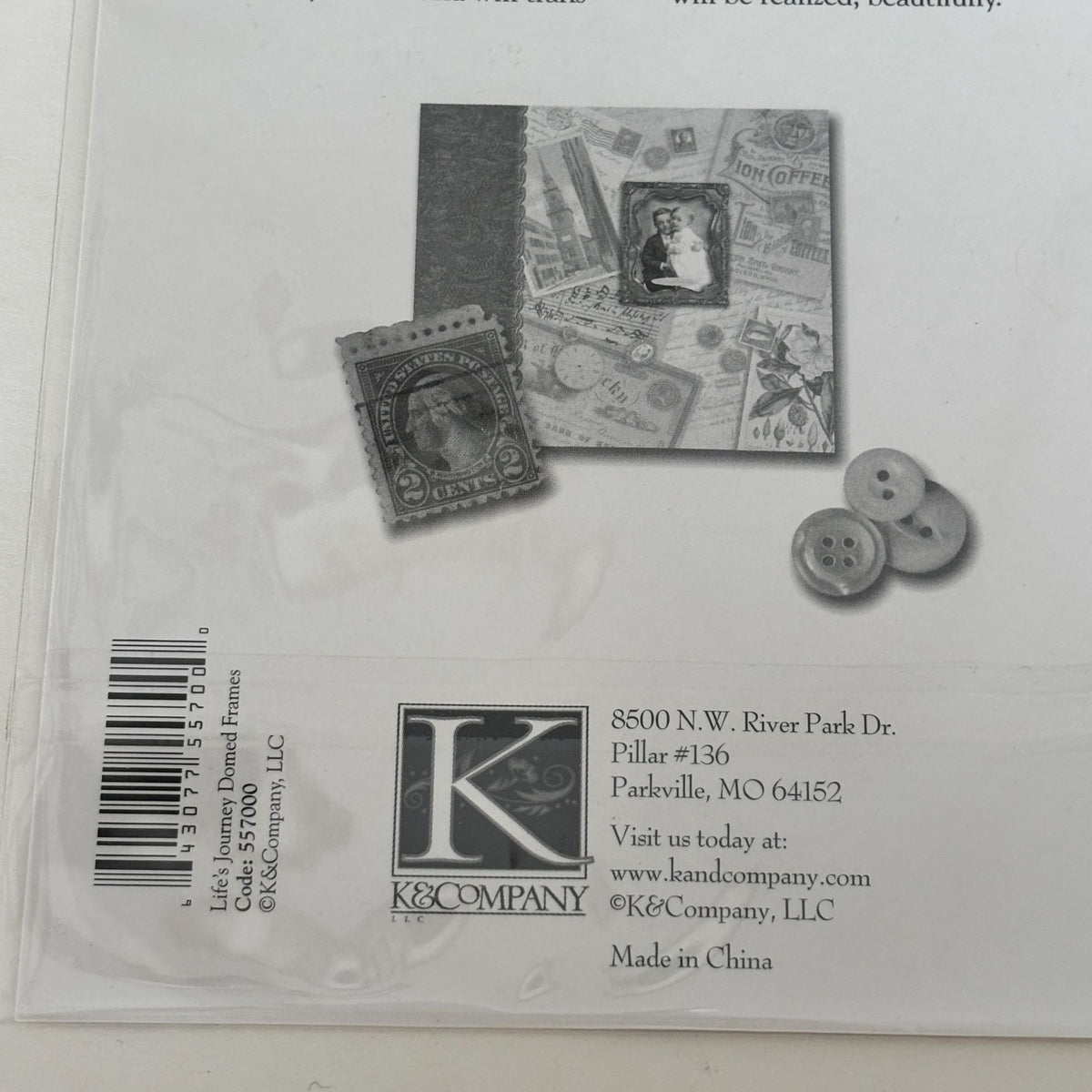 K&Company Lifes Journey Domed Frames Scrapbook Embellishments Stickers Crafts