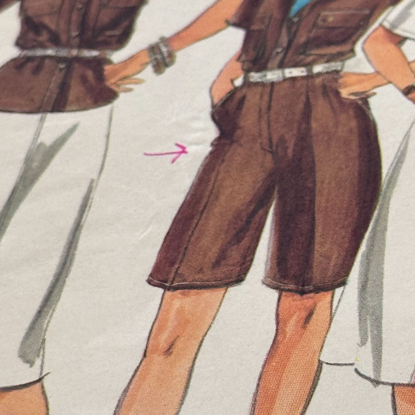 Butterick Sewing Pattern 5372 Safari Style Shirt Skirt Pants Shorts Vintage 1970s 12 Uncut