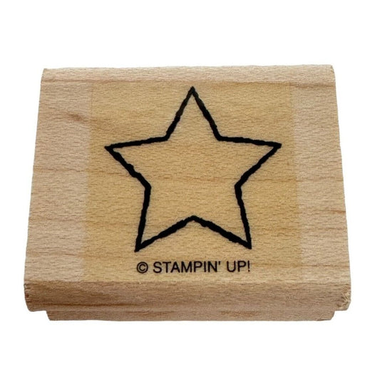 Stampin Up Rubber Stamp 5 Point Star Night Sky Celestial Holiday Patriotic Craft