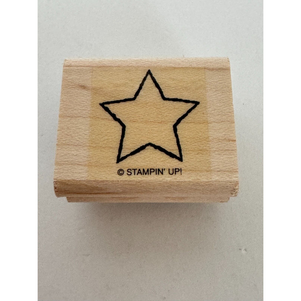 Stampin Up Rubber Stamp 5 Point Star Night Sky Celestial Holiday Patriotic Craft