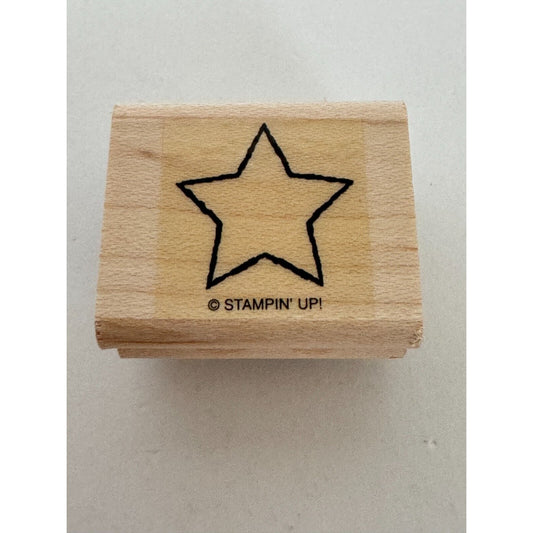 Stampin Up Rubber Stamp 5 Point Star Night Sky Celestial Holiday Patriotic Craft
