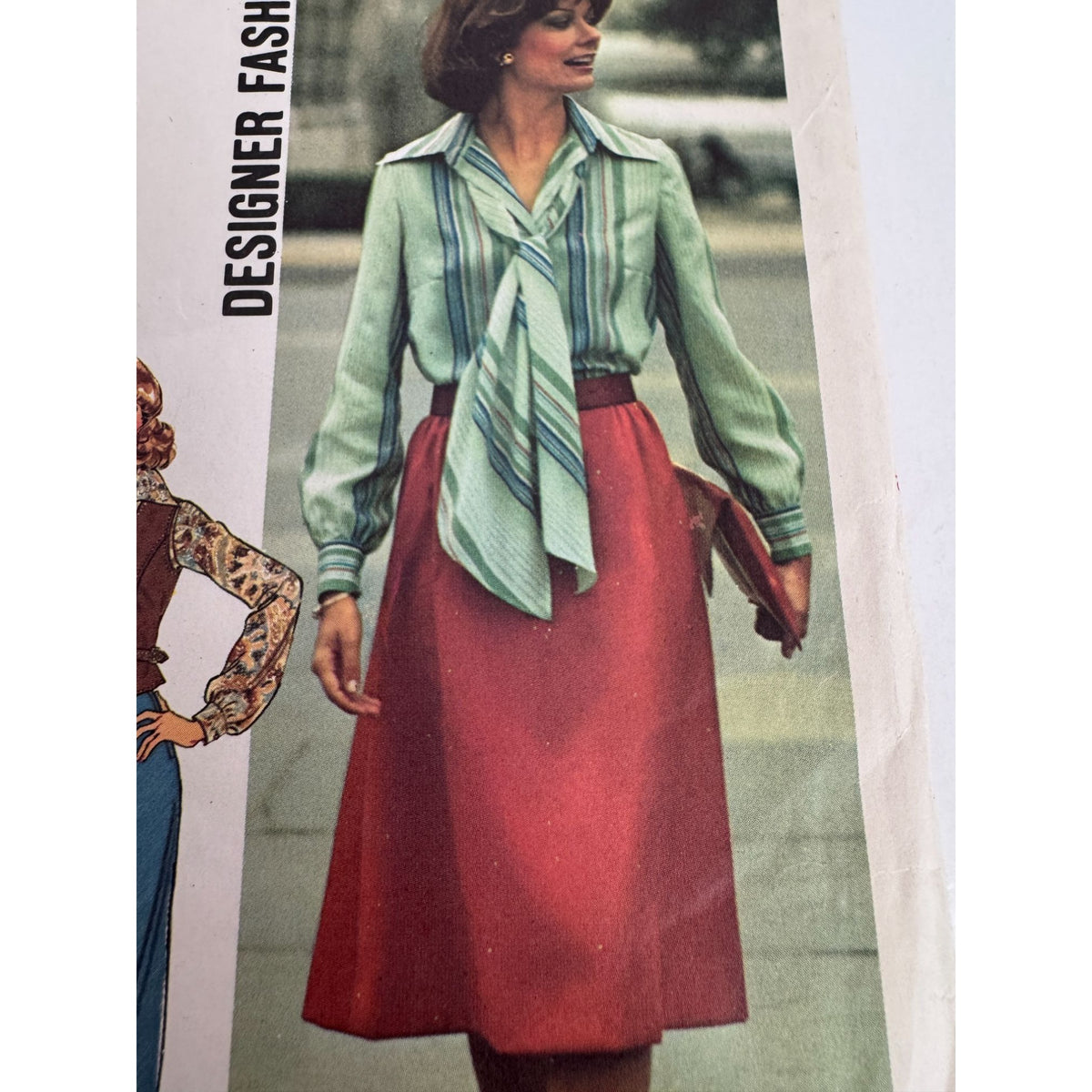 Simplicity Sewing Pattern 7296 Blouse Vest Skirt Pants Bias Scarf 1970s UC 12