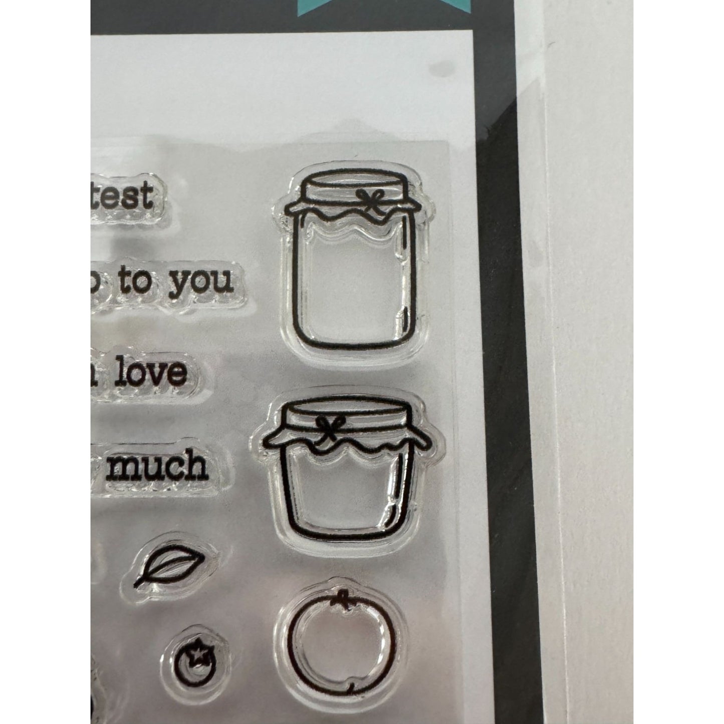 Hero Arts Clear Stamps Jam Packed Fruit Jar Canning Food Homesteading Gift Tag