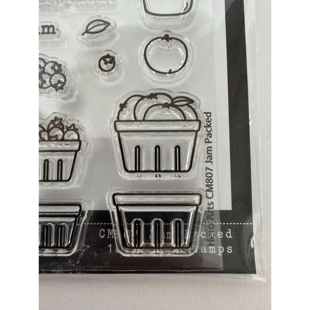 Hero Arts Clear Stamps Jam Packed Fruit Jar Canning Food Homesteading Gift Tag